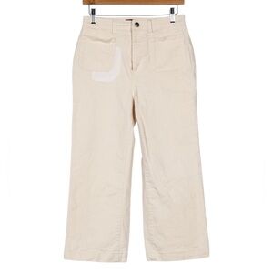 ALEXACHUNG Wide Leg Jeans size 27 cream high rise